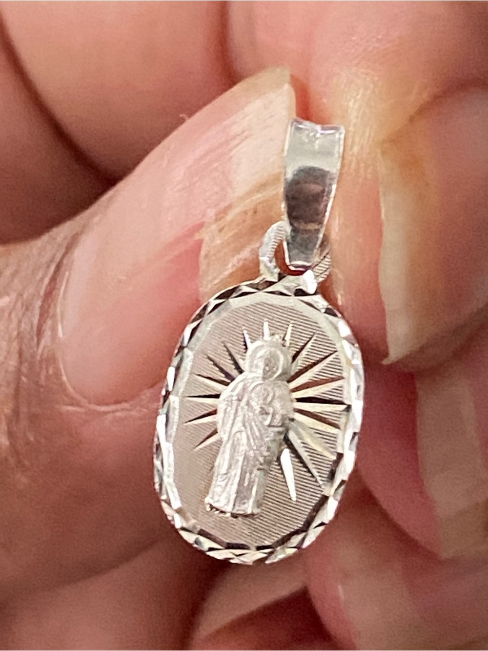 Silver 925 Religious Pendant, Charm, Necklace Saint Jude